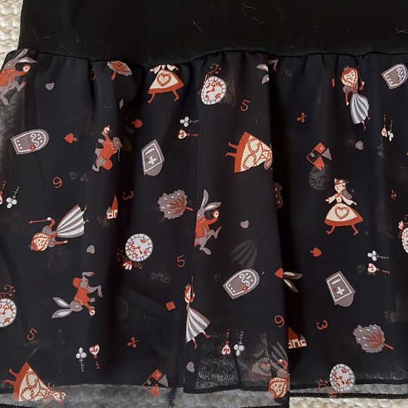 Black “Alice in Wonderland” Dress. In Excellent Condition. - Picture 2 of 8